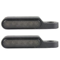 2 PCS Motorcycle Handle Turn Light Metal LED Indicator Light, Black, Silver