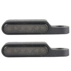 2 PCS Motorcycle Handle Turn Light Metal LED Indicator Light, Black, Silver