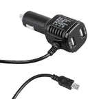 H519 Car Charger Driving Recorder Power Cord Dual USB With Display Charging Line, Specification:, Mini Straight, Mini Right Elbow, Mini Left Elbow, Micro Straight, Micro Left Elbow, Micro Right Elbow
