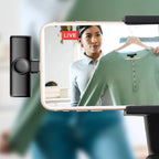 Lavalier Wireless Microphone Mobile Phone Live Video Shooting Small Microphone, Type C  1 To 1, Type-C 1 To 2
