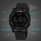 SYNOKE 9002 Men Outdoor Waterproof Sports Watch Multifunctional Luminous Digital Watch, Army Green, Black