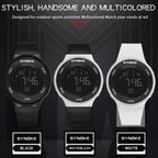 SYNOKE 9199 Student Waterproof Luminous LED Electronic Watch, Black White, Black, White