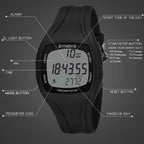 SYNOKE 9105 Multifunctional Sports Time Record Waterproof Pedometer Electronic Watch, Army Green, Gray, Navy Blue, Black, White