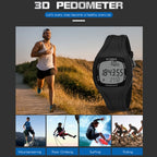 SYNOKE 9105 Multifunctional Sports Time Record Waterproof Pedometer Electronic Watch, Army Green, Gray, Navy Blue, Black, White