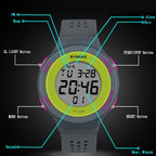 SYNOKE 67866 Swimming Waterproof Porous Breathable Silicone Strap Sports  LED Electronic Watch, Black Green, Gray, Sapphire, Black, Yellow