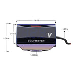 SUMOCHEPIN SMCP101 8-150V Motorcycle Modified Voltmeter LED Digital Display Electric Pressure Meter, White Bracket+Blue Voltmeter, Colorful Bracket+Red Voltmeter
