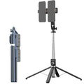 360-Degree Rotating Foldable Bluetooth Selfie Sticks Live Stand, Spec:, P220 TK (Double Clip), P225 TK (Double Clip)