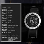 SYNOKE 9658 Student Outdoor Multi-Function Waterproof Large Dial Sports Electronic Watch, Black Silver, Military Green, Gray, Black