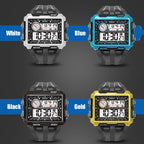 SYNOKE 6861 Outdoor Luminous Waterproof Multi-Function Square Large Screen Display Sports Electronic Watch, TBD0601628701E, TBD0601628701B, TBD0601628701C, TBD0601628701D, TBD0601628701A