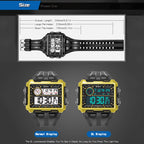 SYNOKE 6861 Outdoor Luminous Waterproof Multi-Function Square Large Screen Display Sports Electronic Watch, TBD0601628701E, TBD0601628701B, TBD0601628701C, TBD0601628701D, TBD0601628701A