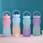 Large-Capacity Sports Water Cup Outdoor Drop-Proof Portable Straw Water Bottle, 1.5L, 2L