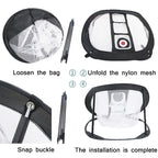 Indoor Golf Practice Net Square Cut Rod Folding Set Net, ZH-P256 Red, ZH-P256 Green, ZH-P256 Blue, ZH-P256 Black, ZH-P256 Orange, ZH-P256 Green Black, ZH-P256 Black Red