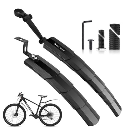 WEST BIKING Mountain Bike Retractable Folding Mudguards, WEST BIKING Mudguards