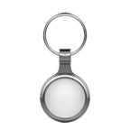 T1 Intelligent Bluetooth 5.0 Locator Bidirectional Alarm Tracker with Keychain, White, Black