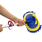 Chenille Water Brush Telescopic Rotary Roller Brush Cleaning Mop, Rotary Royal Blue