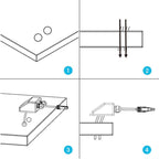 Solar Photovoltaic Plastic Bracket ABS Photovoltaic Car Roof Waterproof Junction Box, White, Black