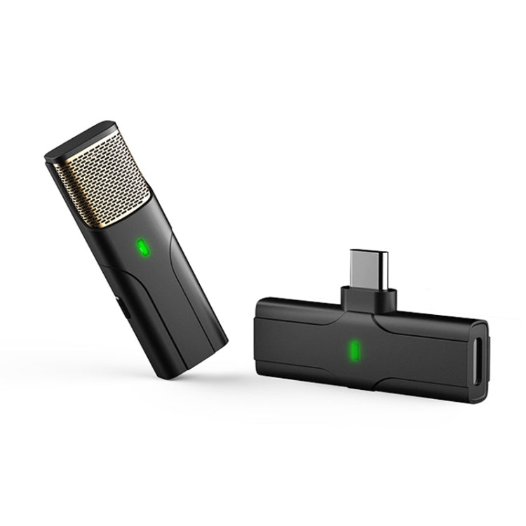 DS01 Outdoor Live Collar Microphone Collar Interview Recording Noise Reduction Wireless Microphone, Specification:, 8 Pin (Black), Type-C / USB-C (Black), Type-C / USB-C (White)