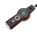 2 PCS 7 In 1 Multifunctional Field Survival Tool Compass Magnifying Glass Whistle, 7 In 1 Survival Tool