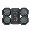 F12 6 Fans USB Semiconductor Computer Radiator Notebook Stand with Phone Holder, Blue Light, Blue Light + RGB Light
