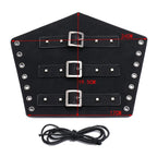 P01994 Men Leather Bracer Personality Punk Riding Arm Guard, Geometry Rivet