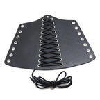 P01901 Simple Wax Wire Woven Leather Wristband Locomotive Riding Arm Guard, Wax Wire