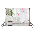 2.1m X 1.5m 3D Anchor Live Room Photo Studio Background Cloth, Door & Curtain