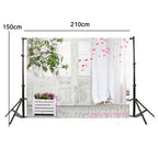 2.1m X 1.5m 3D Anchor Live Room Photo Studio Background Cloth, Door & Curtain