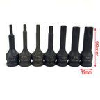 7 PCS / Set 3/8 Inch Pneumatic Pressure Batch Socket Set Tool, 7089 H Type, 7093 T Type, 7092 M Type