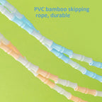 Deli F4104 2.8m PVC Bamboo Skipping Rope Student Sports Jumping Rope, Blue, Pink