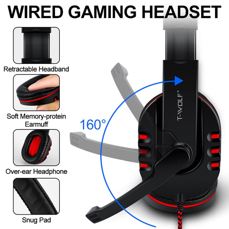 T-WOLF TF-800 4 in 1 Gaming Luminous Keyboard Mouse Headset Set