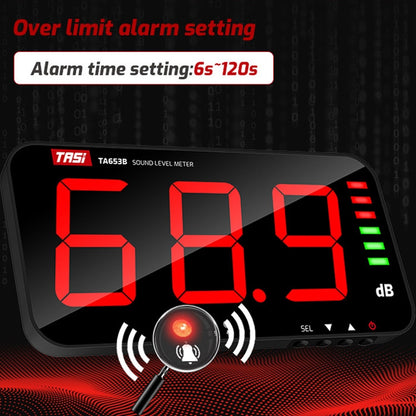 TASI TA653B Large-Screen Noise Meter Wall-Mounted Decibel Meter, TA653B