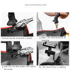 Bicycle Aluminum Alloy Conversion Bracket Extension Rack, Red, Black, Grey, Unmarried Black