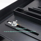 ZJ008 Computer Host Bracket with Brake Movable Tray, Black, Gray White