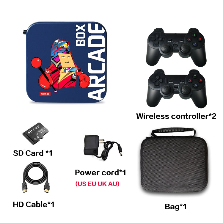 For PS1/PSP/N64/DC Wireless Video Game Machine Box 4K HD Display, UK Plug, 64G UK Plug, 128G UK Plug, 256G UK Plug