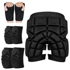 Skating Hip Protector Hockey Pants Ski Sports Protective Gear, Style:, Black Hip Protector, Aluminum Strap Bracer, Straps Knee Protector, Syringe Knee Protector, Syringe Elbow Protector