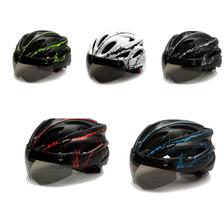 RZ285 Bicycle Outdoor Riding Helmet With Goggles, RZ285 White Black, RZ285 Black White, RZ285 Black Red, RZ285 Dark Blue, RZ285 Black Green
