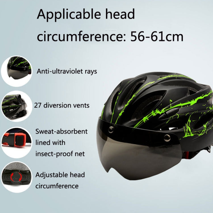 RZ285 Bicycle Outdoor Riding Helmet With Goggles, RZ285 White Black, RZ285 Black White, RZ285 Black Red, RZ285 Dark Blue, RZ285 Black Green