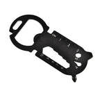 Large Round Head Outdoor Multifunctional EDC Tool Card, Black, Silver