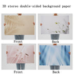 3D Stereo Double-Sided Photography Background Paper, Flower Charm 1, Flower Charm 2, Flower Charm 3, Light Shadow Magic 1, Light Shadow Magic 2, High Tea, Quiet Life, Gourmet Talk, Fresh Bath, Christmas Red, Water Ripple, Blue White, Light Shadow Magic...