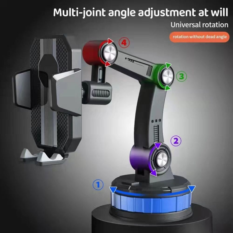 X-0566 Big Suction Cup Car Phone Holder Center Console Phone Holder, X-0566 Black Green, X-0566 Black Gray