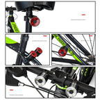 2 PCS AS-08 200LM Aluminum Alloy LED Bicycle Taillight, Red, White
