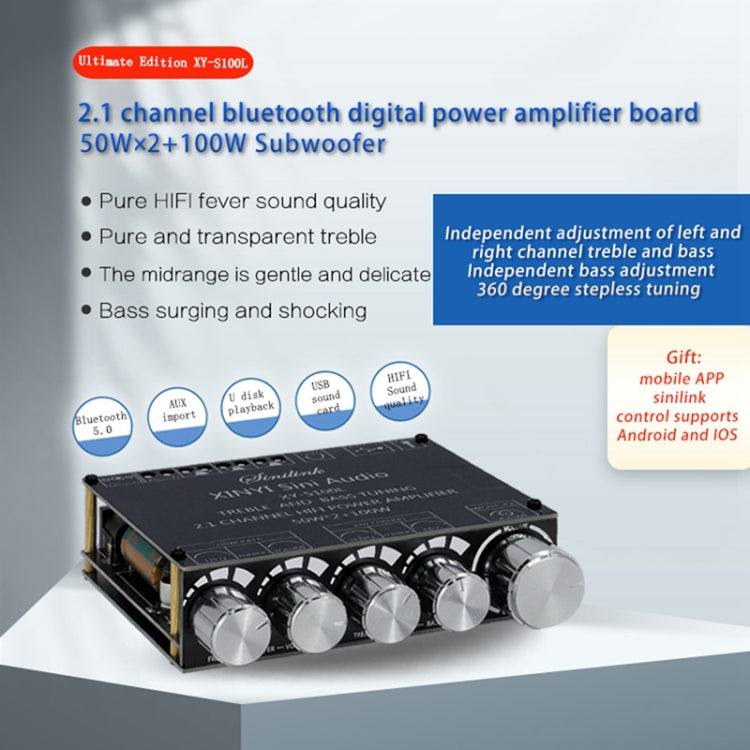 XINYI XY-S100L Sini Audio Channel 2.1 Bluetooth Power Board Module, XY-S100L