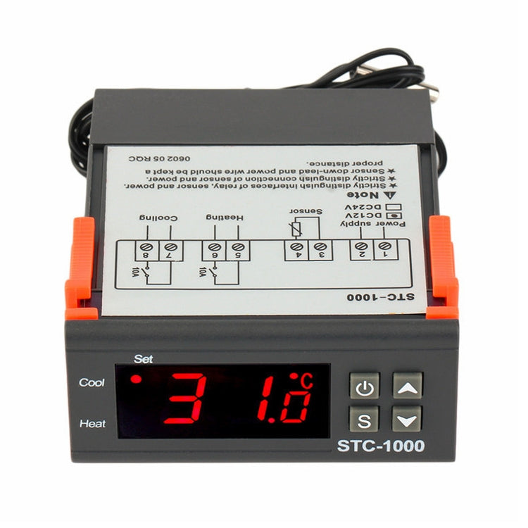 STC-1000 Aquarium Incubation Seafood Machine Electronics Number Microcomputer Temperature Controller Switch, 12V