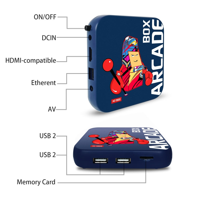 For PS1/PSP/N64/DC Wired Video Game Machine Box 4K HD Display, UK Plug, 64G UK Plug, 128G UK Plug, 256G UK Plug