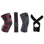 Pressurized Tape Knit Sports Knee Pad, M (Red), L (Red), XL (Red), XXL (Red), M (Black), L (Black), XL (Black), XXL (Black)