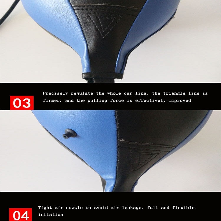 Pear-Shaped Suspended Boxing Training Ball, Blue Black, White Black