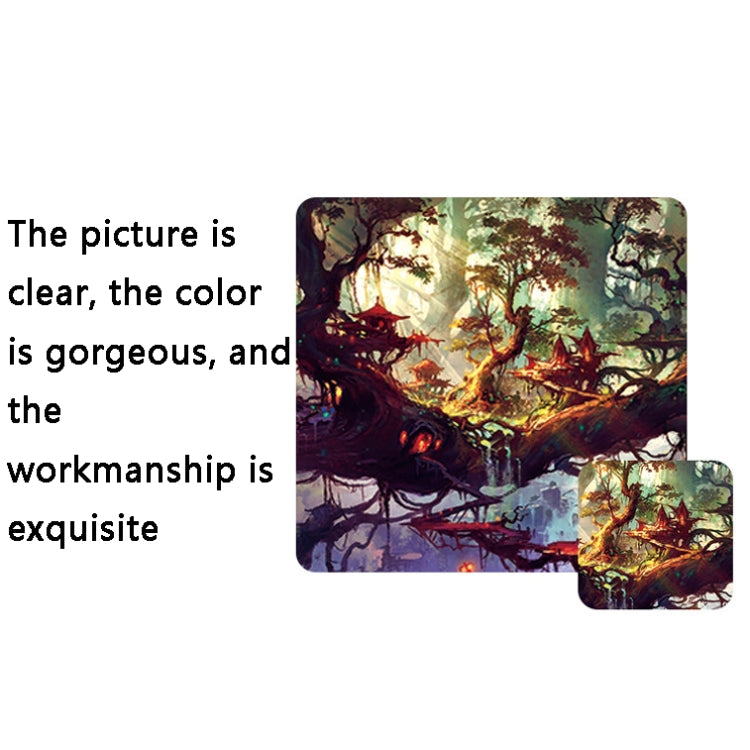 Hand-Painted Fantasy Pattern Mouse Pad, Size:, 400 x 900 x 4mm Seaming, 400 x 900 x 5mm Seaming