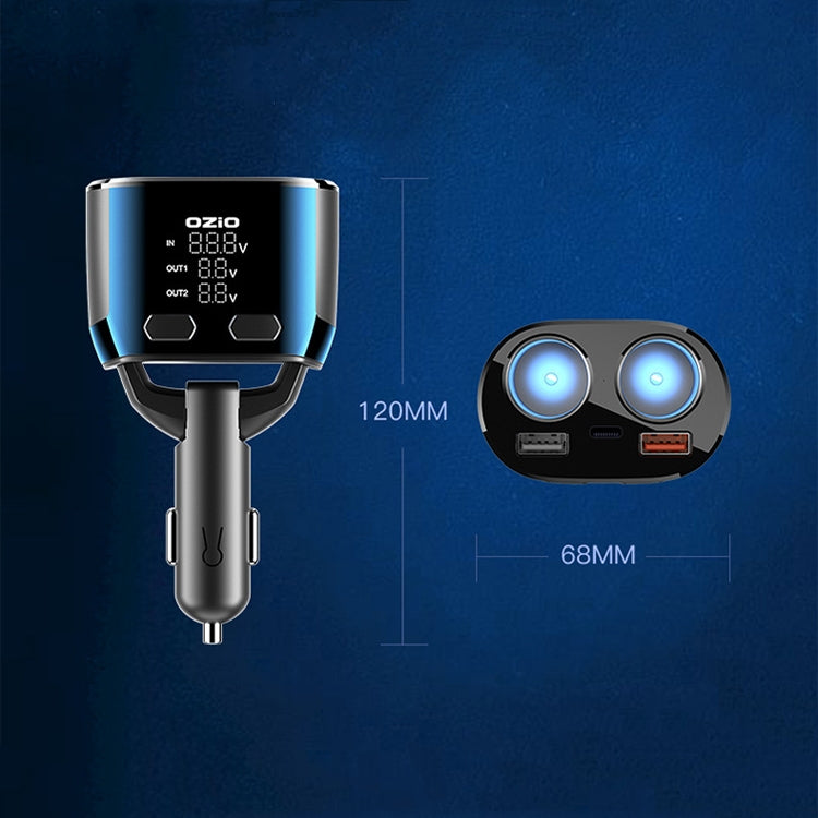 Ozio Car Charger Cigarette Lighter Conversion Plug USB Car Fast Flashing Charger, CL48Q Black, CL48Q Blue, CL48 PD Black, CL48 PD Blue