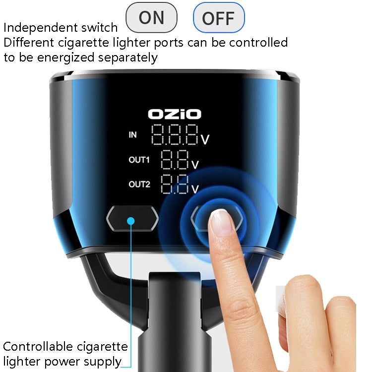 Ozio Car Charger Cigarette Lighter Conversion Plug USB Car Fast Flashing Charger, CL48Q Black, CL48Q Blue, CL48 PD Black, CL48 PD Blue