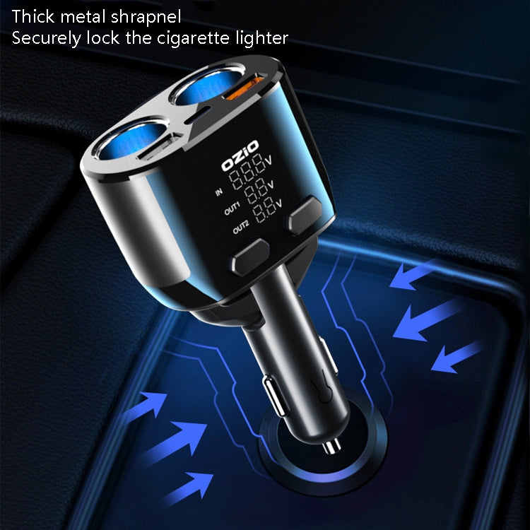 Ozio Car Charger Cigarette Lighter Conversion Plug USB Car Fast Flashing Charger, CL48Q Black, CL48Q Blue, CL48 PD Black, CL48 PD Blue